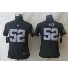 Women Nike Oakland Raiders #52 Mack Black Jerseys