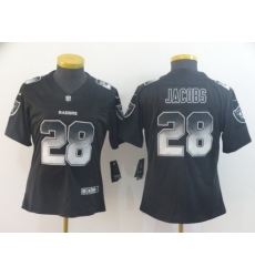 Women Nike Raiders 28 Josh Jacobs Black Arch Smoke Vapor Untouchable Limited Jersey