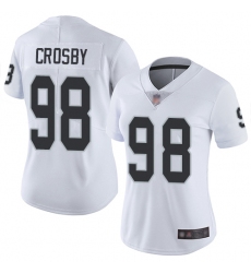 Women Raiders 98 Maxx Crosby White Stitched Football Vapor Untouchable Limited Jersey