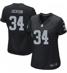 Womens Nike Oakland Raiders 34 Bo Jackson Game Black Team Color NFL Jersey