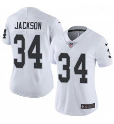Womens Nike Oakland Raiders 34 Bo Jackson White Vapor Untouchable Limited Player NFL Jersey