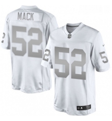 Womens Nike Oakland Raiders 52 Khalil Mack Limited White Platinum NFL Jersey