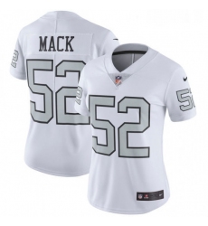 Womens Nike Oakland Raiders 52 Khalil Mack Limited White Rush Vapor Untouchable NFL Jersey