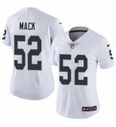 Womens Nike Oakland Raiders 52 Khalil Mack White Vapor Untouchable Limited Player NFL Jersey