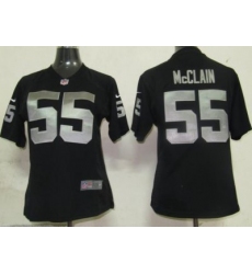 Womens Nike Oakland Raiders 55 McCLAIN Black Nike NFL Jerseys