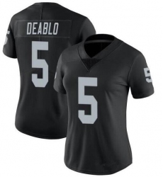 Women's Oakland Raiders#5 Divine Deablo Black Vapor Untouchable Limited Stitched Jersey