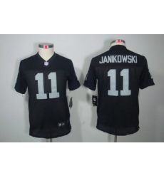 Nike NFL Oakland Raiders #11 Sebastian Janikowski Black Color[Youth Limited Jerseys]