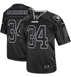 Nike Raiders #34 Bo Jackson Lights Out Black Youth Stitched NFL Elite Jersey