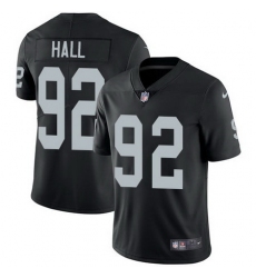 Nike Raiders #92 P J Hall Black Team Color Youth Stitched NFL Vapor Untouchable Limited Jersey