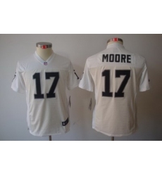 Nike Youth Oakland Raiders #17 Denarius Moore White Color[Youth Limited Jerseys]