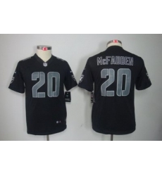 Nike Youth Oakland Raiders #20 Darren McFadden Black Jerseys[Impact Limited]