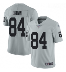 Raiders #84 Antonio Brown Silver Youth Stitched Football Limited Inverted Legend Jersey