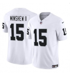 Youth Las Vegas Raiders 15 Gardner Minshew II White 2024 F U S E Vapor Untouchable Stitched Football Jersey