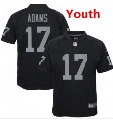 Youth  Las Vegas Raiders 17 Davante Adams Black Vapor Limited Stitched Jersey