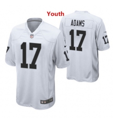 Youth  Las Vegas Raiders 17 Davante Adams White Vapor Limited Stitched Jersey 