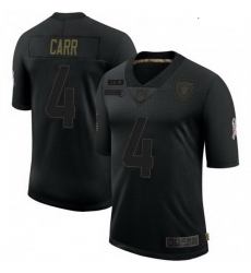 Youth Las Vegas Raiders 4 Derek Carr Black 2020 Salute To Service Limited Jersey