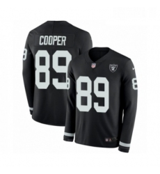 Youth Nike Oakland Raiders 89 Amari Cooper Limited Black Therma Long Sleeve NFL Jersey