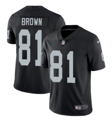 Youth Nike Raiders 81 Tim Brown Black Team Color NFL Vapor Untouchable Limited Jersey
