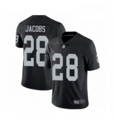 Youth Oakland Raiders 28 Josh Jacobs Black Team Color Vapor Untouchable Elite Player Football Jersey