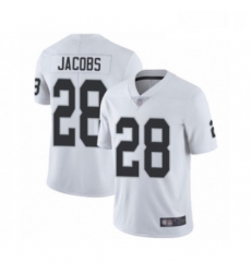 Youth Oakland Raiders 28 Josh Jacobs White Vapor Untouchable Limited Player Football Jersey