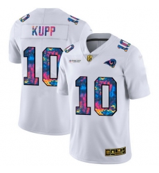 Los Angeles Rams 10 Cooper Kupp Men White Nike Multi Color 2020 NFL Crucial Catch Limited NFL Jersey