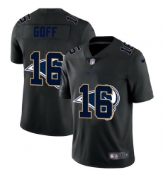 Los Angeles Rams 16 Jared Goff Men Nike Team Logo Dual Overlap Limited NFL Jersey Black