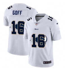 Los Angeles Rams 16 Jared Goff White Men Nike Team Logo Dual Overlap Limited NFL Jersey