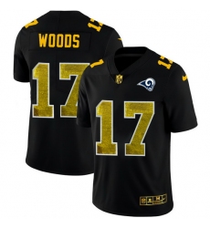 Los Angeles Rams 17 Robert Woods Men Black Nike Golden Sequin Vapor Limited NFL Jersey