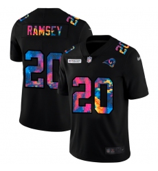 Los Angeles Rams 20 Jalen Los Angeles Ramsey Men Nike Multi Color Black 2020 NFL Crucial Catch Vapor Untouchable Limited Jersey