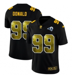 Los Angeles Rams 99 Aaron Donald Men Black Nike Golden Sequin Vapor Limited NFL Jersey