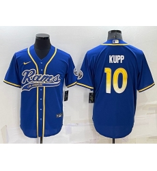 Men Los Angeles Rams 10 Cooper Kupp Royal Cool Base Stitched Baseball Jersey