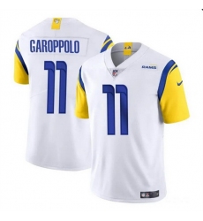 Men Los Angeles Rams 11 Jimmy Garoppolo White Vapor Untouchable Stitched Football Jersey