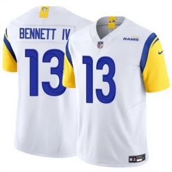 Men Los Angeles Rams 13 Stetson Bennett IV White 2024 F U S E  Vapor Untouchable Stitched Football Jersey