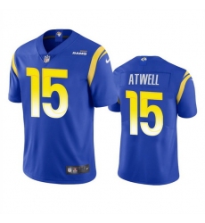 Men Los Angeles Rams 15 Tutu Atwell Royal Vapor Untouchable Limited Stitched Football Jersey