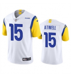 Men Los Angeles Rams 15 Tutu Atwell White Vapor Untouchable Limited Stitched Football Jersey
