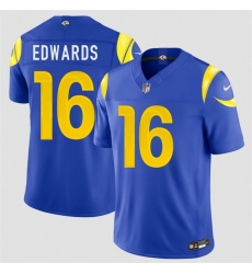 Men Los Angeles Rams  16 Tru Edwards Royal 2026 F U S E  Vapor Limited Stitched Football Jersey