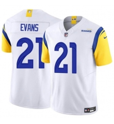 Men Los Angeles Rams 21 Zach Evans White 2024 F U S E Vapor Untouchable Stitched Football Jersey