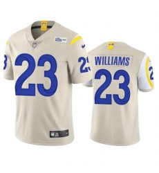 Men Los Angeles Rams 23 Kyren Williams Bone Vapor Limited Stitched Football Jersey