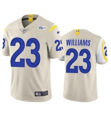 Men Los Angeles Rams 23 Kyren Williams Bone Vapor Untouchable Limited Stitched Football Jersey