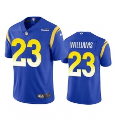 Men Los Angeles Rams 23 Kyren Williams Royal Vapor Untouchable Limited Stitched Football Jersey