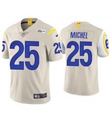 Men Los Angeles Rams 25 Sony Michel 2021 Bone Vapor Untouchable Limited Stitched Football Jersey
