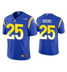 Men Los Angeles Rams 25 Sony Michel 2021 Royal Vapor Untouchable Limited Stitched Football Jersey