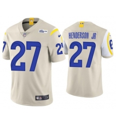 Men Los Angeles Rams 27 Darrell Henderson Jr  Cream Vapor Untouchable Stitched Football Jersey