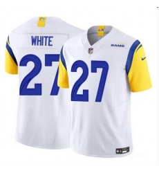 Men Los Angeles Rams 27 Tre'Davious White White 2024 F U S E  Vapor Untouchable Stitched Football Jersey