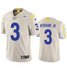 Men Los Angeles Rams 3 Odell Beckham Jr  2021 Bone Vapor Untouchable Limited Stitched Football Jersey