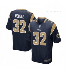 Men Los Angeles Rams 32 Eric Weddle Game Navy Blue Team Color Football Jersey