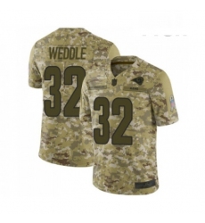 Men Los Angeles Rams 32 Eric Weddle Limited Camo 2018 Salute to Service Football Jersey