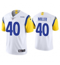 Men Los Angeles Rams 40 Von Miller 2021 White Vapor Untouchable Limited Stitched Football Jersey