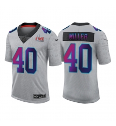 Men Los Angeles Rams 40 Von Miller 2022 Grey Super Bowl LVI Limited Stitched Jersey