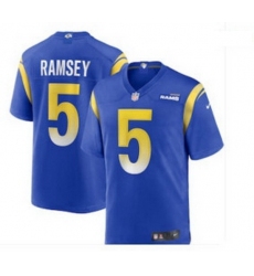 Men Los Angeles Rams 5 Jalen Los Angeles Ramsey Blue 2021 new vapor untouchable stitched nike limited Jersey